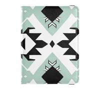 Funda para pasaporte de piel con diseño de ilustración en blanco y negro azteca para pasaporte, funda para tarjetas de vacunación, funda para pasaporte, documentos de viaje, cartera para hombres
