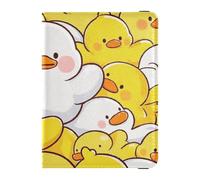 Funda para pasaporte de piel de pato de dibujos animados, funda para tarjetas de vacunación, organizador de documentos, accesorios impermeables, Bonito pato de dibujos animados, 1 size