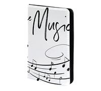 Funda para pasaporte, funda para pasaporte, escucha música, piano, violín, saxofón, pasaporte, cartera, artículos esenciales de viaje, Varios colores, 11.5x16.5cm/4.5x6.5 in
