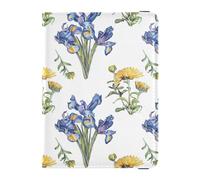 Funda para pasaporte para mujeres y hombres, funda para pasaporte de viaje, funda para pasaporte, bloqueo RFID, color azul crisantemo, azul, (Chrysanthemum Blue), Talla única, Casual