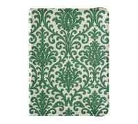 Funda para pasaporte para viajes, estilo barroco, para mujeres y hombres, con ranura para tarjetas, color verde