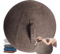 Funda para pelota de yoga, algodón y lino, antideslizante, protección a prueba de polvo para pelotas de ejercicio, se adapta a tamaños de 55 cm/65 cm/75 cm