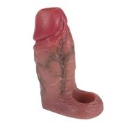 Funda para pene realista con anillo para testículos, agrandamiento del pene, consolador realista, funda para pene, extensión para pene, manguito para pene, erección del pene, masturbador