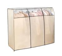 Funda para Perchero, Bolsa Protectora De Gran Capacidad, Transpirable, con 4 Cremalleras para Perchero De Doble Barra Y Tendedero En Forma De X.(Size:200×52×120cm)