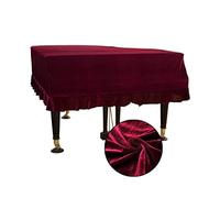 Funda Para Piano Anti scratch polvo de polvo a prueba de polvo a prueba de polvo protectora protectora tapa de piano resistente al polvo MacRame cubierta de piano lavable suave Cubierta Para Piano(Red