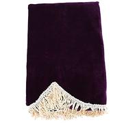 Funda para piano de 88 teclas, protector de piano antipolvo medio cubierto de terciopelo suave con borde de volante fino para pianos verticales de cola, verde oscuro, morado y (Púrpura)