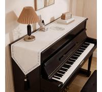 funda para piano Tapete Para Piano Vertical, Fondo Antideslizante, Con Almohadilla Protectora Para Piano De 30 Cm Para Mesa, Escritorio, Tocador, Entrada(Style-B,30x280cm/11.8x110.2in)