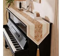 funda para piano Tapete Para Piano Vertical, Fondo Antideslizante, Con Almohadilla Protectora Para Piano De 30 Cm Para Mesa, Escritorio, Tocador, Entrada(Style-F,30x240cm/11.8x94.5in)