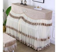 Funda para piano vertical, 150x120x40cm Upright Piano Cover With Stool Multicolor Multiple Sizes(Coffee Full Cover,Piano+single stool cover)