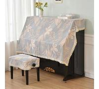 Funda para piano vertical, Gold Lace Ruffle Upright Piano Cover With Stool Multicolor Multiple Sizes(Golden Wind Delivery,Single stool cover 56 * 36cm)