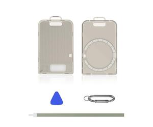 Funda para PLAUD Note/Plaud Note Pro Digital Dictáfono yystao Hart-PC Funda Magnética Funda Protectora Resistente al Polvo Resistente a Golpes y Durable, Gris Transparente