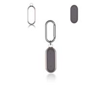 Funda para PLAUD NotePin Voice Recorder, yystao Funda TPU Compatible con PLAUD NotePin AI, con llavero, a prueba de polvo, a prueba de golpes y duradera, gris transparente