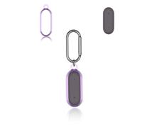 Funda para PLAUD NotePin Voice Recorder, yystao Funda TPU Compatible con PLAUD NotePin AI, con llavero, a prueba de polvo, a prueba de golpes y duradera, púrpura transparente