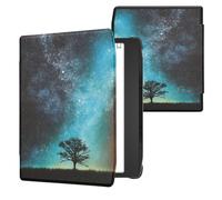 kwmobile Carcasa Compatible con Pocketbook Era/Era Color Funda - Funda con Tapa y Cierre magnético de Cuero sintético - árbol y Estrellas