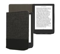 kwmobile Funda de e-Book Compatible con Pocketbook Verse/Verse Pro/Verse Color/Vivlio Light/Light HD -Case de Cuero sintético Antracita/Negro