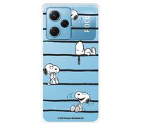 Funda para Poco X5 Pro 5G Oficial de Peanuts Snoopy Rayas para Proteger