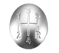 Funda para pomo de cambio de marchas Piezas de repuesto para coche para Clio, para Megane, para Scenic, para Twingo para perilla cambio velocidad 5/6, tapa embellecedora con emblema( 5speed)