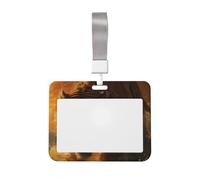 Funda para porta credencial con diseño de majestuoso tigre al atardecer, cuerda para colgar, carcasa protectora para el pecho