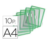 Funda Para Portacatalogo Tarifold Din A4 Color Verde Pack De 10 Unidades