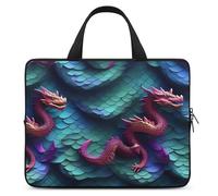 Funda para portátil 3D Magical Dragon Scales ultrafina, ligera e impermeable de 13 pulgadas, material de neopreno duradero, bolsa protectora portátil con correa de mano