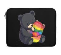 Funda para Portátil Abrazo De Amor De Mamá Osa Arcoíris Ordenador Portátil Caso Impermeable Personalizado Ordenador Portátiles, para Laptop, Computadoras, Office, 15In