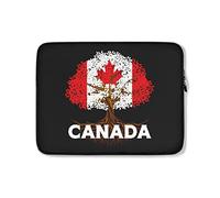 Funda para Portátil Árbol con La Bandera De Canadá Funda Portátil Personalizado Anti-Rasguños Funda Portátil Y Tablet 15In, para Laptop, Mujer