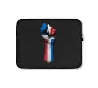 Funda para Portátil Bandera De La República Dominicana En Un Puño Cerrado Funda Ordenador Portatil Personalizado Anti-Rasguños Ordenador Portátil Caso 15In, para Laptop, Computadoras Portátiles