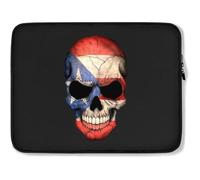 Funda para Portátil Bandera De Puerto Rico Calavera Puerto Rico Portátil Bolsa Impermeable Antigolpes Funda Protectora para Portátiles 15In, para Mujer, Hombre
