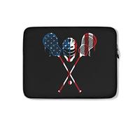 Funda para Portátil Bandera Estadounidense De Lacrosse El 4 De Julio Maletin Portatil Anti-Rasguños Impermeable Funda Ordenador Portatil 15In, para Mujer, Laptop