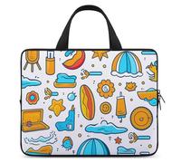 Funda para portátil con diseño gráfico de playa, ultrafina, impermeable, bolsa protectora portátil para computadora con correa de mano, Estilo, 13pulgadas