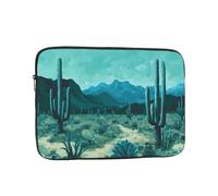 Funda para portátil con estampado de cactus profundo, accesorio esencial para viajes y oficina, 13 pulgadas