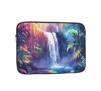 Funda para portátil con estampado de cascada de acuarela de 15 pulgadas, delgada y portátil, adecuada para viajes de oficina y viajes