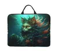 Funda para portátil con estampado de gato sirena bajo el agua de 16.5 x 12.2 pulgadas, doble uso comercial e informal, adecuada para algunos portátiles