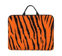 Funda para portátil con estampado de leopardo y tigre naranja, ligera, impermeable, para trabajo, viajes, viajes