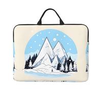 Funda para portátil con estampado de montañas nevadas de 16.5 x 12.2 pulgadas, doble uso comercial e informal, adecuada para algunos portátiles