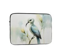 Funda para portátil con estampado de pájaro de acuarela de 17 pulgadas, delgada y portátil, adecuada para viajes de oficina y viajes