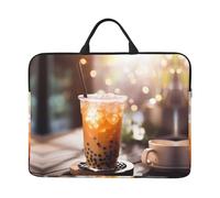 Funda para portátil con estampado de té de leche de 16.5 x 12.2 pulgadas, doble uso comercial e informal, adecuada para algunos portátiles
