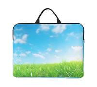 Funda para portátil con estampado plano de hierba de 16.5 x 12.2 pulgadas, doble uso comercial e informal, adecuada para algunos portátiles