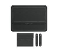 Funda para portátil de 11-12" con soporte, funda de piel, forro suave y cierre magnético - Compatible con la mayoría de portátiles de 11-12".