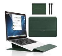Funda para portátil de 11-12" con soporte, funda de piel, forro suave y cierre magnético - Compatible con la mayoría de portátiles de 11-12".