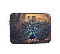 Funda para portátil de 12 pulgadas, a prueba de golpes, funda protectora delgada de transporte para hermoso y elegante pavo real de 12 pulgadas