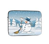 Funda para portátil de 12 pulgadas, funda protectora suave con estampado de muñecos de nieve de Feliz Navidad, bolsa delgada y ligera, especialmente compatible con MacBook de 12 pulgadas, se adapta a