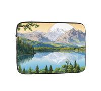 Funda para portátil de 12 pulgadas, funda protectora suave con impresión Mountain Lake View Sunny Day Nature, bolsa delgada y ligera, especialmente compatible con MacBook de 12 pulgadas, se adapta a