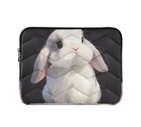 Funda para portátil de 13 a 14 pulgadas, bonita funda para computadora de acuarela blanca con cremallera para trabajo, viajes, rifle y compañía