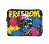 Funda para portátil de 13 a 14 pulgadas, bonita funda para laptop, graffiti, calavera colorida, bolsillo para computadora portátil para hombres y mujeres