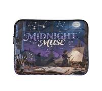 Funda para portátil de 13 a 14 pulgadas, con eslogan creativo: Midnight Muse, maletín para tableta, bolsa de transporte para viajes de trabajo