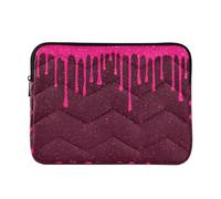 Funda para portátil de 13 a 14 pulgadas, elegante funda de computadora con purpurina, bolsa de graffiti con cremallera para el trabajo y viaje