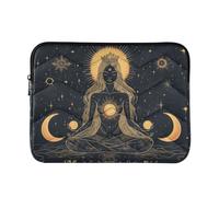 Funda para portátil de 13 a 14 pulgadas, resistente al agua, con cremallera, diseño de Muse Moon Godness, boho, gótico, con cremallera, para trabajo, viajes, rifle y compañía