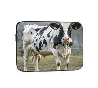 Funda para portátil de 13 pulgadas, funda de transporte de vaca manchada, a prueba de golpes, para hombres y mujeres