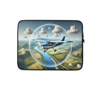 Funda para Portátil de 13" y 15" - Ligera y Resistente al Agua - Funda para Laptop de Neopreno - Cierre de Cremallera con Forro Interior - Funda Foto aviación Cessna 172 - Funda Computadora Portátil